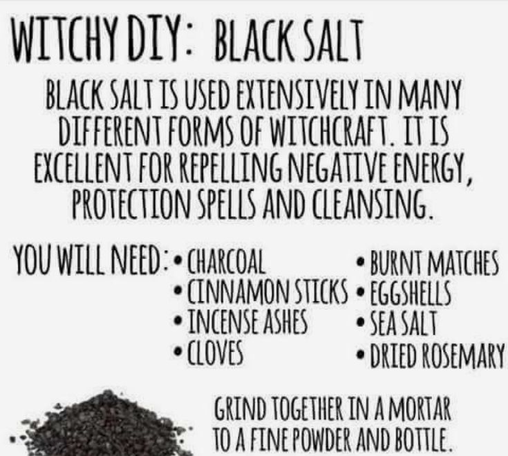 #blacksalt #diy #recipe #witch #celtic #pagan #charcoal #cinnamonsticks #incenseashes #cloves #burntmatches #eggshells #seasalt #driedrosemary Witchcraft Spells For Beginners, Wiccan Magic, Witch Spirituality, Under Your Spell, Wiccan Witch, Magick Spells, Black Salt, Witch Diy, Eclectic Witch