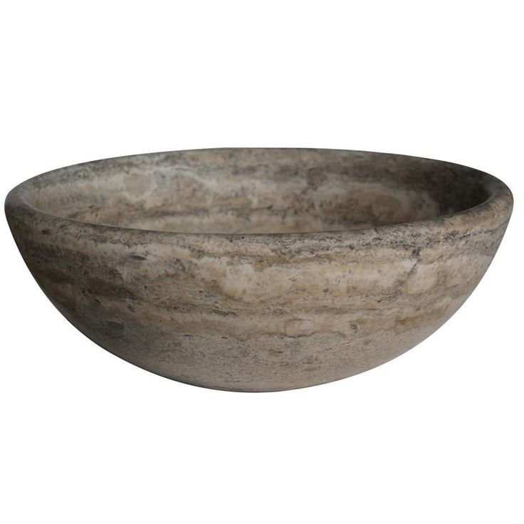 a stone bowl is shown on a white background