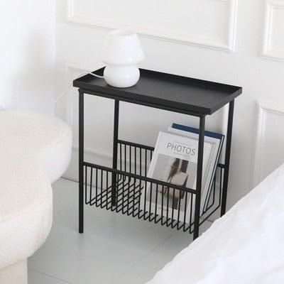 Shop 0 Black Wuli Danish Design/ins Style Sofa Side Table Wrought Iron Corner Table Nordic Bedside Storage Small Table Coffee Table Rack Mademoiselle Home Decor Danish Sofa, Bedside Storage, White Side Tables, Black Side Table, Corner Table, Sofa Side Table, Small Table, Open Storage, Small Storage