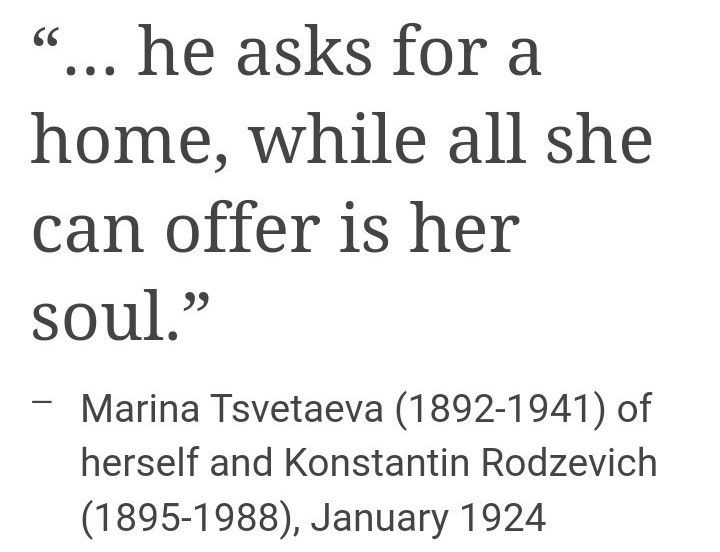 a quote from marina tsveteva about the power of women's self - help