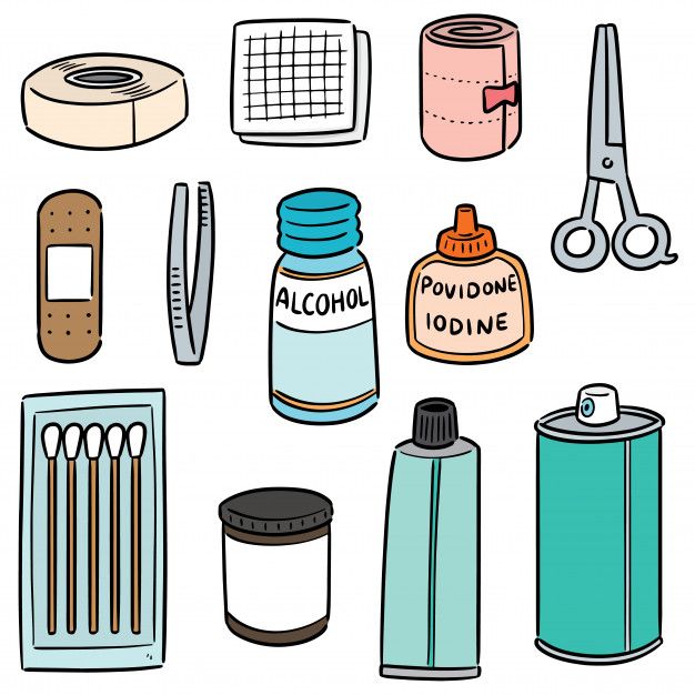 various items that are grouped together in the shape of a circle, including scissors, glue, and other things