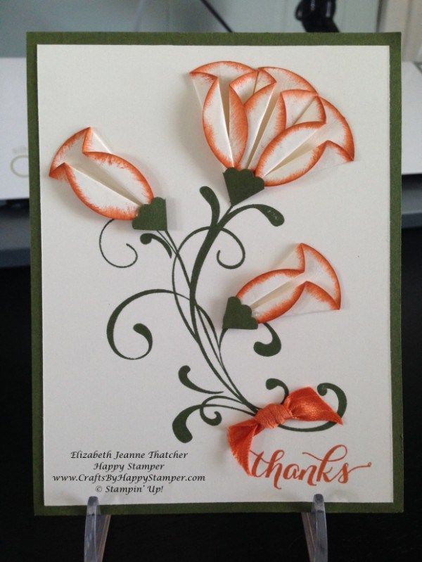 a card with some flowers on it