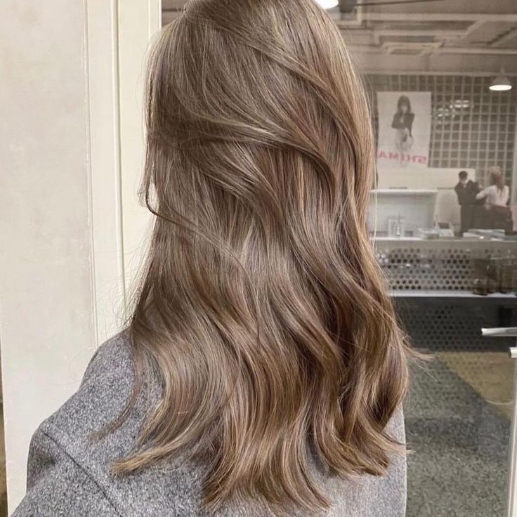 Muted Brown Hair With Highlights, Brunette Balayage On Black Hair, Light Brown Hair Cool Tone, Super Light Brown Hair, Cool Tone Light Brown Hair, Medium Length Light Brown Hair, Neutral Light Brown Hair, Cool Toned Light Brown Hair, Balayage On Black Hair