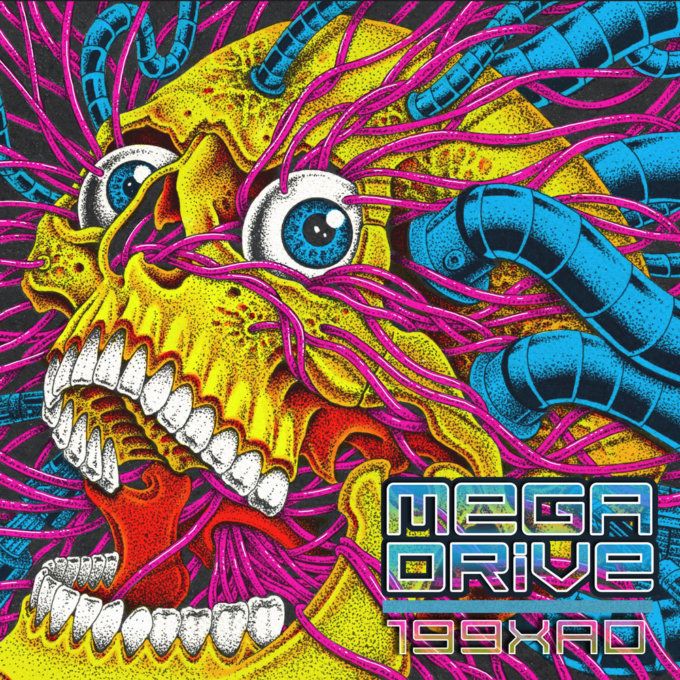 the cover art for mega drive's new album, behemed by monsters