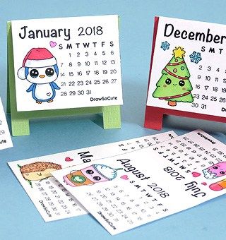 three calendars with different designs on them sitting next to each other, one is for december and the other is for december