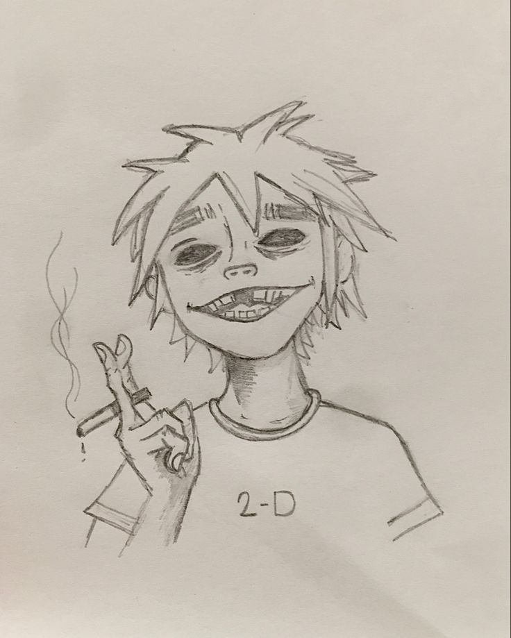 Gorillaz Drawing Style, How To Draw Gorillaz Style, Gorillaz Doodles, 2d Gorillaz Drawing, Gorillaz Sketch, Cute Sketches Doodles, Funny Drawings Sketches, Gorillaz Drawing, Punk Art Drawings