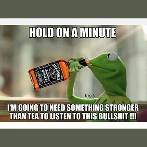 Booze before bullshit Frog Drinking Tea, Funny Kermit Memes, Kermit Meme, Kermit Funny, Kermit The Frog, Funny As Hell, Twisted Humor, E Card, Work Humor