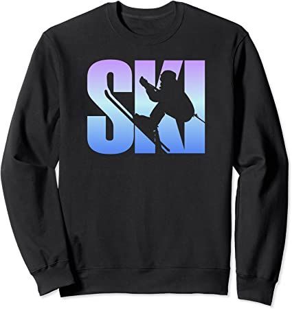 Ski Winter Sports Skiing Funny Sweatshirt Men Ski Outfit, 80s Ski Outfit, Ski Clothes Women, Ski Weekend Outfit, Old Skis Ideas, Cute Skiing Outfit, Skiing Funny, White Ski Pants, Ski Outfits For Women