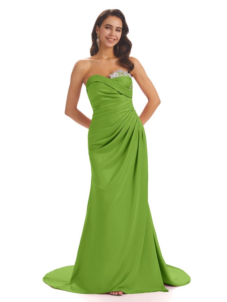 moss|lauren Beading Applique, Satin Applique, Dark Green Bridesmaid Dress, Bridesmaid Dresses Uk, Formal Wedding Guest Dress, Formal Wedding Guests, Mermaid Bridesmaid, Prom Dresses Long Mermaid, Mermaid Bridesmaid Dresses