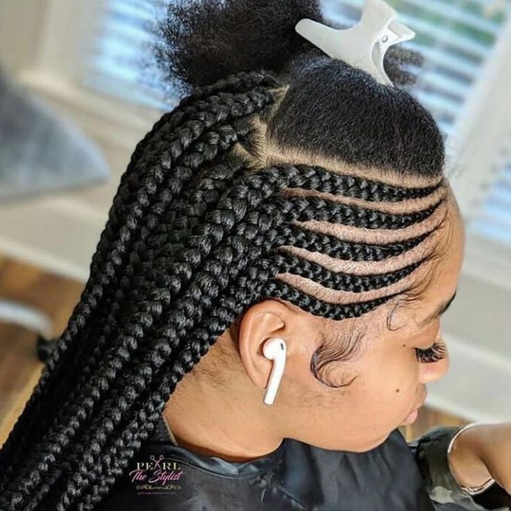 SheSoBoujiee ✨💦💕 Black Braided Hairstyles, Weave Hairstyles Braided, African Hair Braiding Styles, Braided Cornrow Hairstyles, Girls Hairstyles Braids, Natural Hair Braids, Cornrows Braids, Cornrow Hairstyles, African Braids Hairstyles