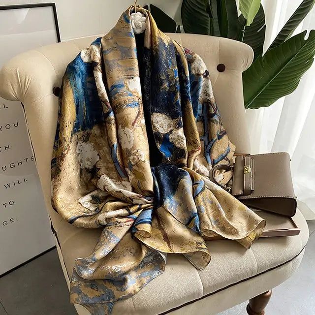 Introducing our Luxury Silk Scarf: the epitome of elegance and sophistication, wrapped in luxurious silk! Elevate any outfit with this timeless accessory that seamlessly blends style and comfort.Crafted with the finest silk materials, our scarf exudes a sense of opulence and refinement. Whether you're dressing up for a formal event or adding a touch of flair to your everyday ensemble, this scarf is sure to turn heads and make a statement.Indulge in the luxury you deserve with our exquisite Luxury Silk Scarf – because every outfit deserves a touch of professional chic and a dash of fun!Information:Product: Luxury ScarfSize: 180x90cmWeight: about 120gMaterial: Polyester(Silk feeling)Season: Spring/Summer/Autumn/Winter Luxury Classic Silk Scarf For Women, Luxury Brown Classic Silk Scarf, Luxury Classic Brown Silk Scarf, Luxury Silk Scarves, Bagan, Silk Shawl, Luxury Silk, Neck Scarf, Silk Material