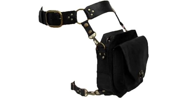 Renaissance Medieval Belt Satchel Pouch Bag Fanny Pack Gothic PU Leather Crossbody Messenger Bags Thigh Leg Hip Holster Purse Hiking Sport Chain Bags for Women Men Leg Strap Bag, Thigh Purse, Belt Satchel, Thigh Holster Bag, Satchel Belt, Hip Satchel, Steampunk Waist Bag, Leg Pouch, Fanny Pack Outfit