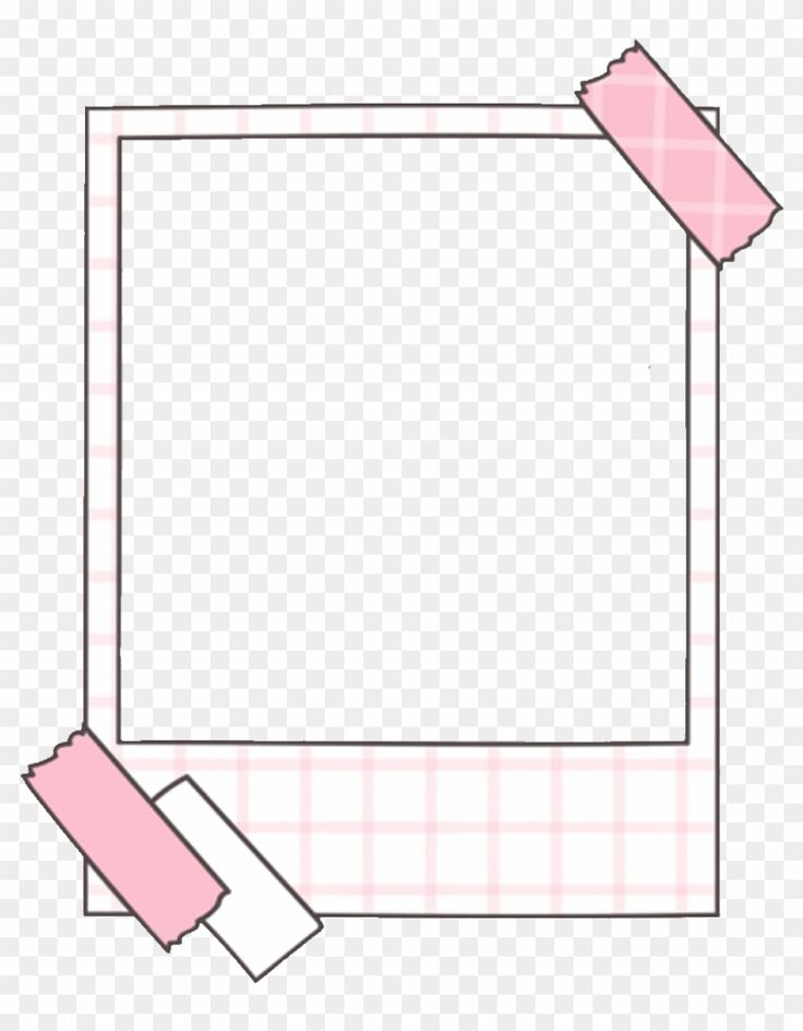 an empty frame with pink tape around it on a checkered table cloth, hd png