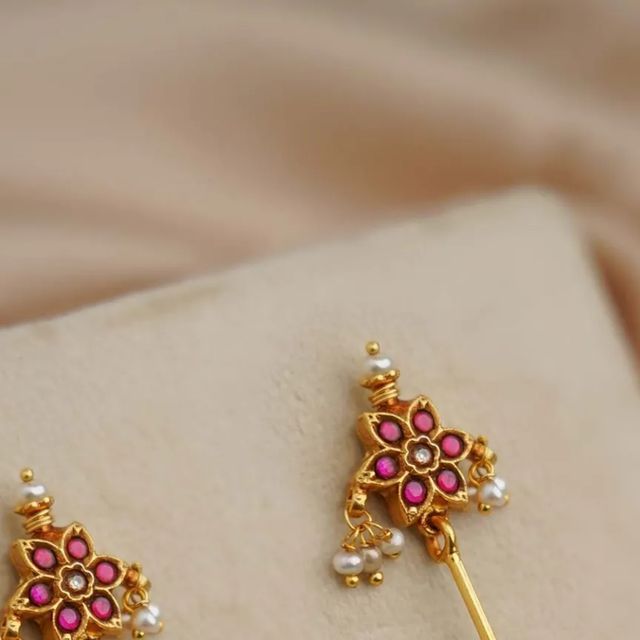 PraDe Jewels on Instagram: "Ethereal Beauty! ✨ Intricate Carvings, Timeless Kundan: Unveil the magic of our carved bead Kundan earrings.

Don't miss out! We're halfway through the AADI Sale and only have a few days left. Enjoy Flat 10% off on everything!

#pradejewels #925silver #silverearrings #goldtones #carvedbeads #kundanearring #danglers #aadisale2024 #aadisale #aadi #sale #flat10discount" Kundan Earrings, Days Left, Ethereal Beauty, Indian Jewellery, The Magic, Silver Earrings, 925 Silver, Gold Tones, Carving