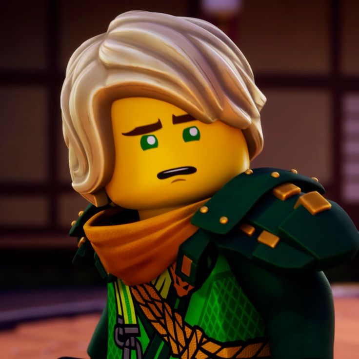 the lego movie character is dressed in green