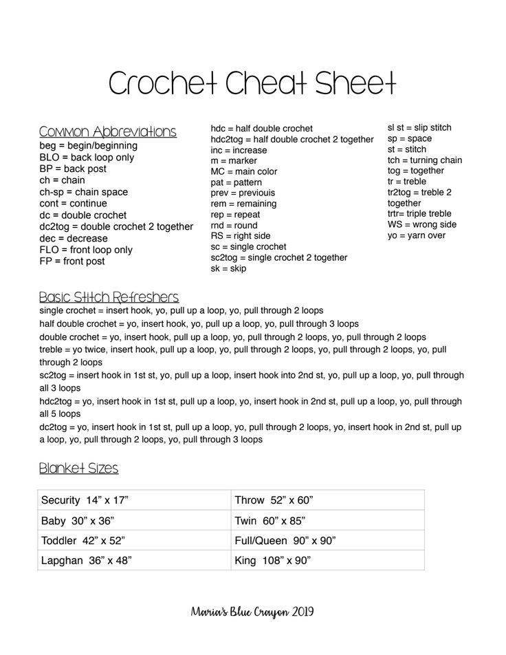 the crochet chead sheet is shown with instructions for how to make it