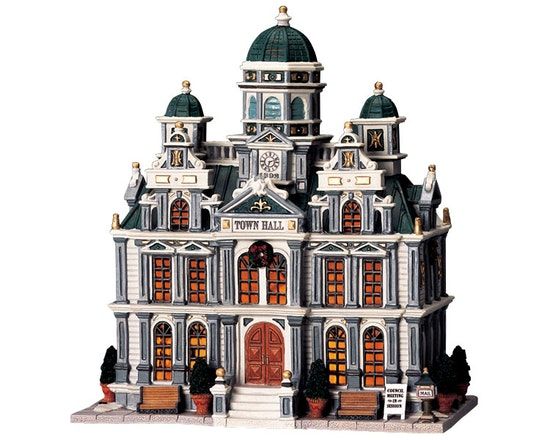 a model of a large building with many windows and doors on it's sides