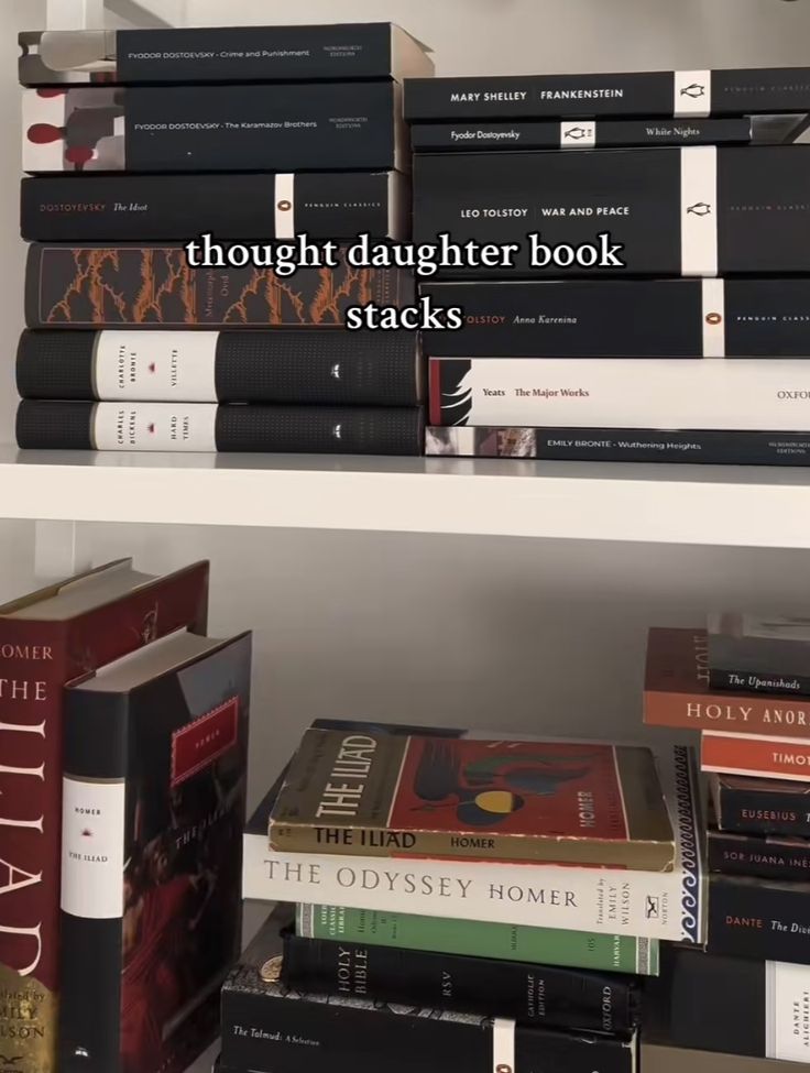 there are many books on the shelves together