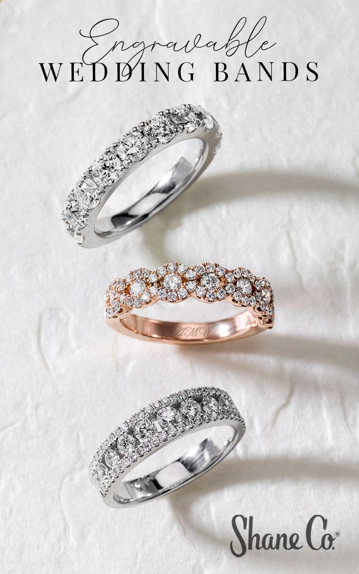 three different types of wedding bands