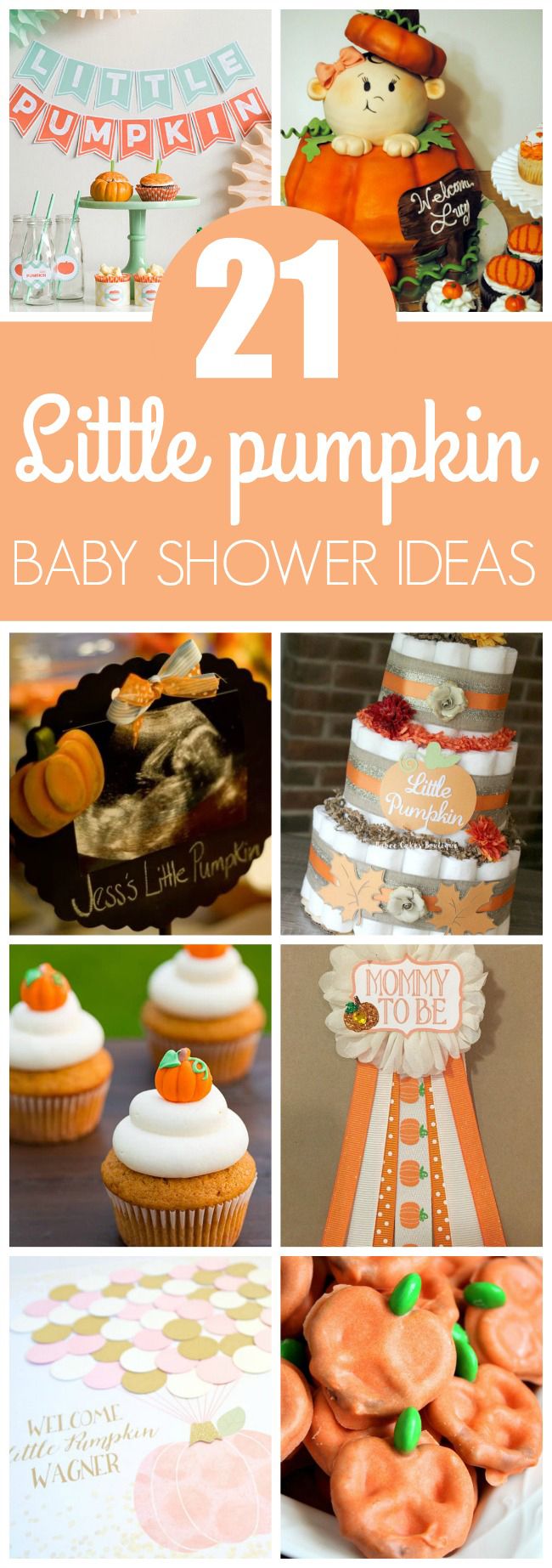 some pumpkin themed baby shower ideas