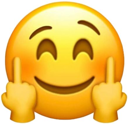 an emoticive smiley face with two thumbs up and one hand on his head