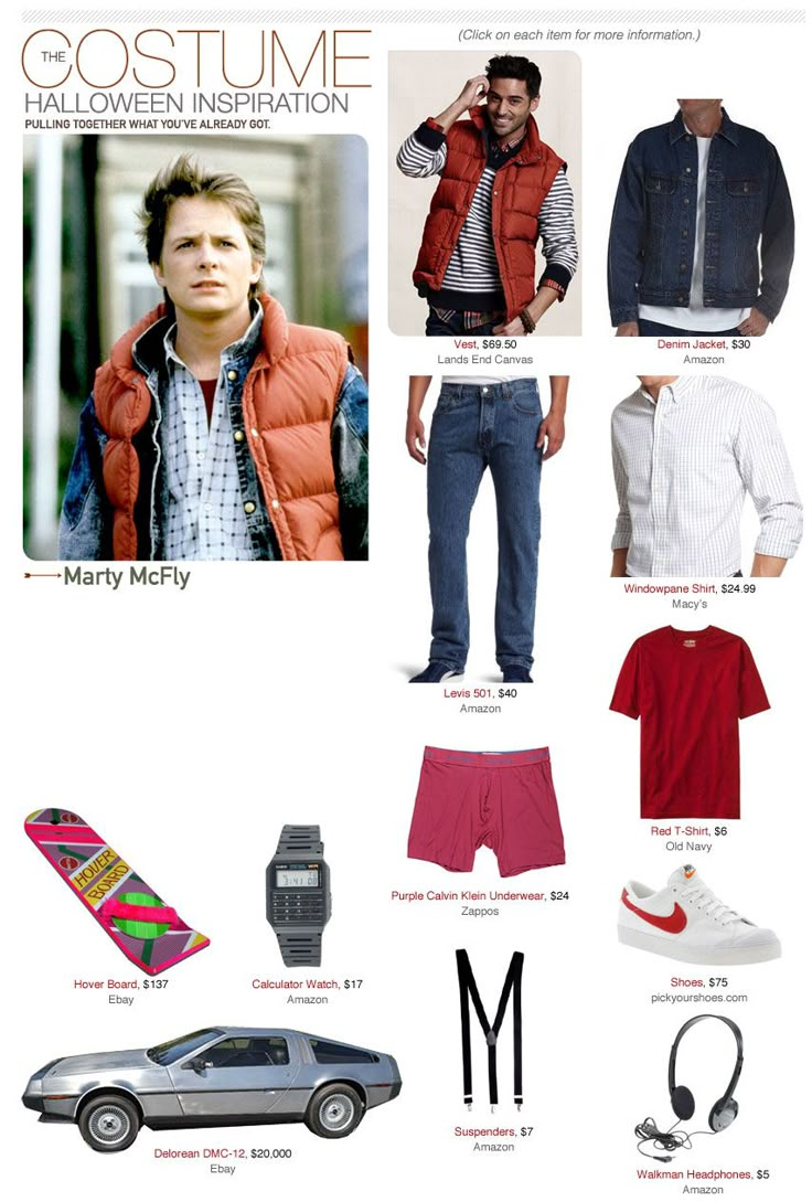 an image of men's clothing and accessories in the style of movie character costume