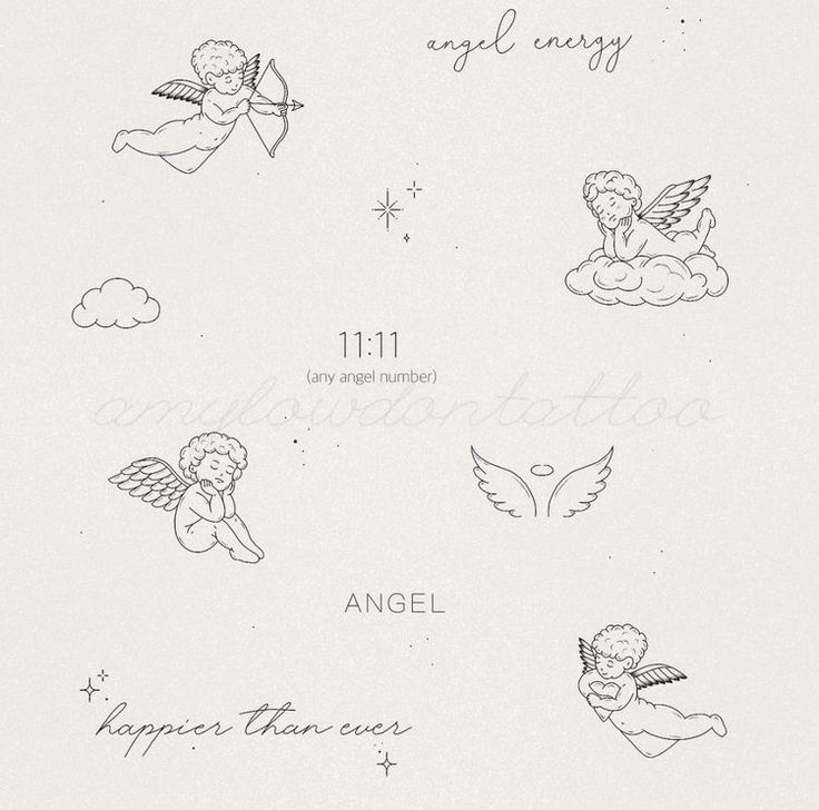 an image of angels with names on them