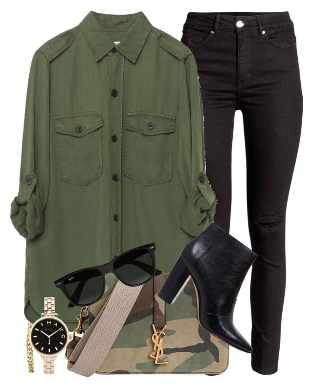 "Untitled #3524" by monmondefou ❤ liked on Polyvore featuring Zara, Yves Saint Laurent, Ray-Ban, Marc by Marc Jacobs, women's clothing, women, female, woman, misses and juniors Juniors Fashion, Adrette Outfits, Looks Jeans, Mode Tips, Mode Casual, Moda Vintage, Green Shirt, Mode Inspiration, Summer Outfits Women