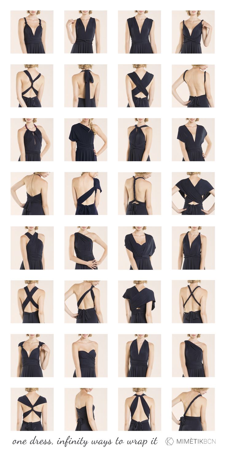 Do you need to know how to wrap your infinity dress? here see more than 20 styles! Backless, one shoulder, strapless, asymetrical, sleeves, V neckline, ¿Quieres saber cómo ajustar su vestido convertible? mira aquí más de 20 estilos! http://mimetikbcn.com/e-shop/ Infinity Dress Styles, Vestido Convertible, Multiway Dress, Multi Way Dress, How To Wrap, Diy Vetement, Fashion Vocabulary, Infinity Dress, Convertible Dress