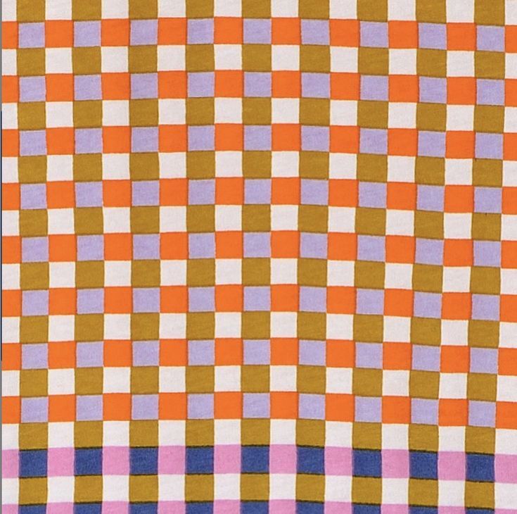 an orange and purple checkerboard pattern is shown