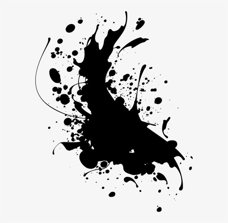 an ink splattered black and white background with lots of paint splashing on it