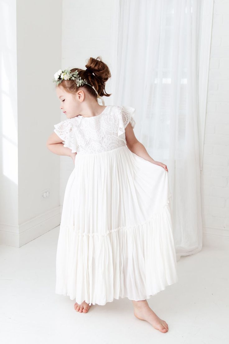 Baptism Dress, Mexican Wedding, Communion Dresses, Wedding Flower Girl, I Love Girls, Flower Girls, Ivory White, Baby Dress