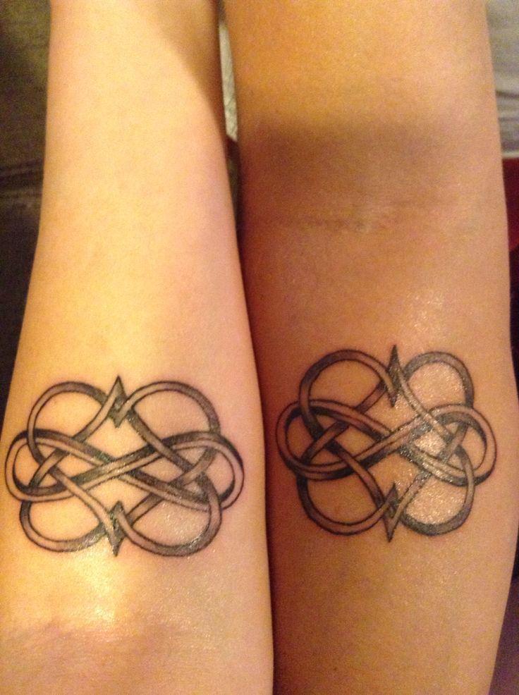 two matching tattoos on both arms