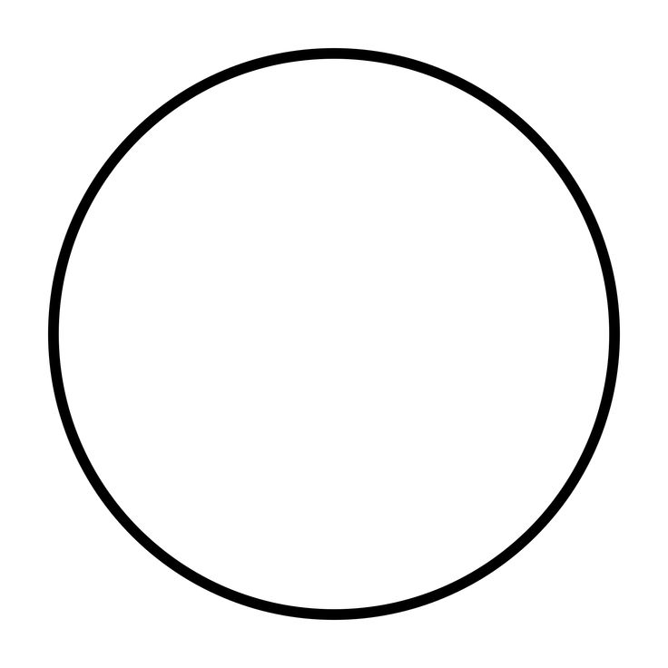 a black and white drawing of a circle with one end facing the other direction, on a plain background