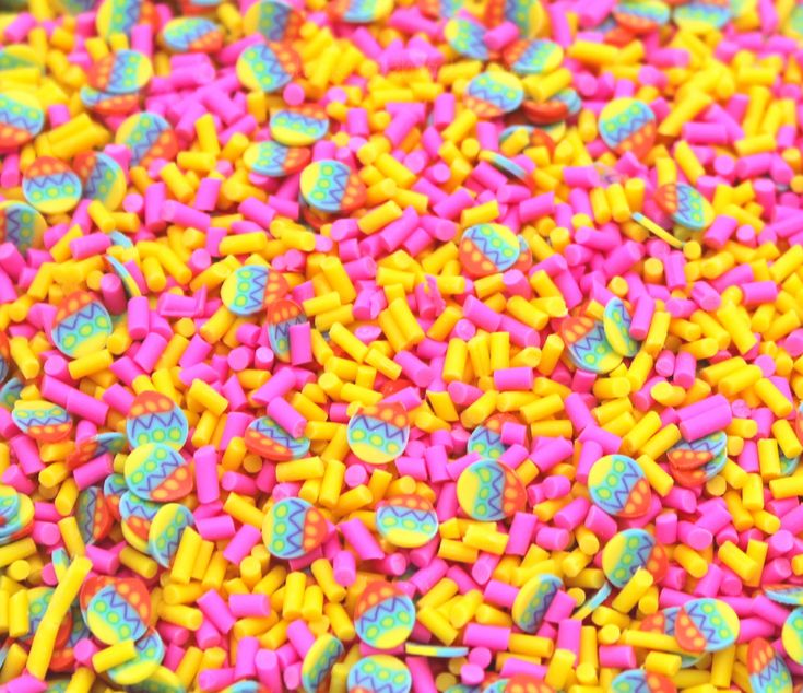 there are lots of candy sprinkles on the table