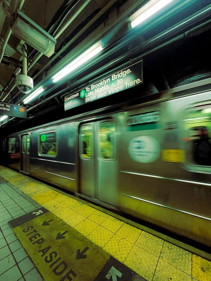 nyc new york city subway train aesthetic nighttime life grunge y2k fallen angels Nyc Subway Aesthetic, Aesthetic Scorpio, Nyc Train, Ny Subway, Small Market, Aesthetic Disney, New York Subway, Subway Train, Nyc Aesthetic