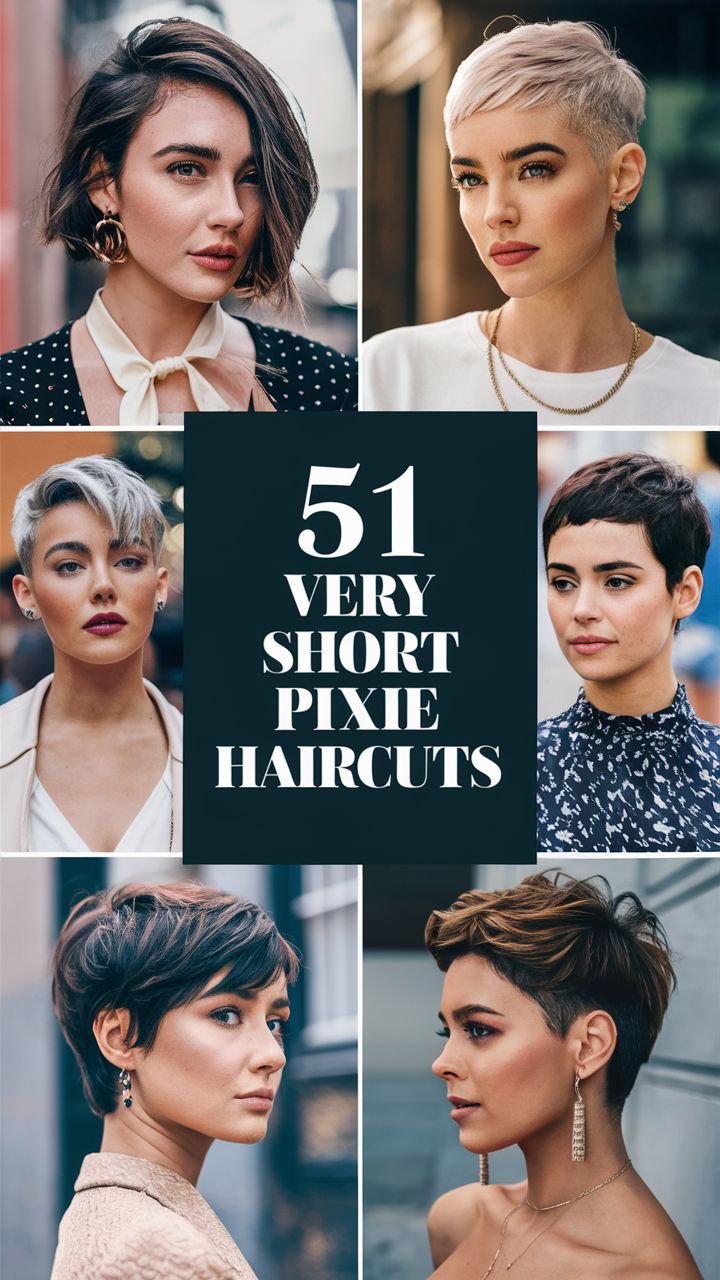 Very Short Pixie Haircuts with shaved sides are a trendy choice for women seeking a low-maintenance yet stylish look. This haircut works well for thick hair and can also add volume to thinning hair. Shaved sides with an undercut create a bold statement, while the short length is perfect for curly or straight hair. Ideal for round faces, this style can be softened with bangs. Women over 60 will appreciate the modern, youthful appeal of this haircut. Shaved Bangs For Women, Cropped Haircut For Women Fine Hair, Shaved Hair On One Side Short, Super Short Hair Thick Hair, Women Short Pixie Haircut, Sideburn Style Women, Short Shaved Sides Pixie, Round Face Undercut Woman, Grey Buzzcut Women