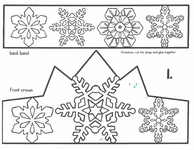 snowflakes are shown in three different ways