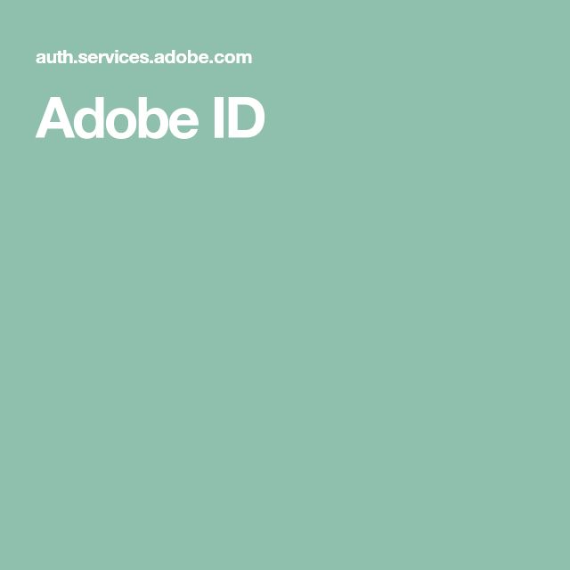 the words adobe id are in white on a green background with an image of a person holding