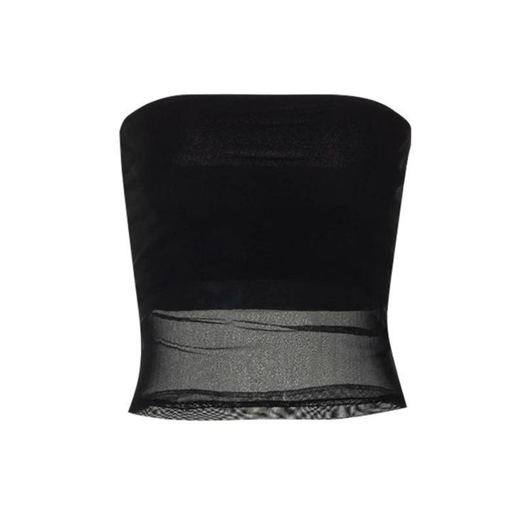 🖤✨ Get ready to shine with our sleek and stylish black sheer bandeau top! 🌙💫 Perfect for adding a touch of elegance and allure to your Y2K-inspired outfits. 👚✨ Features: 🔸 Smooth, figure-hugging fabric 🔸 Sheer detailing for a hint of mystery 🔸 Strapless design for a chic, minimalist look Pair it with high-waisted jeans or a skirt for a night out, or layer it under a blazer for a sophisticated twist! 🌟 #y2k #retrovibes #throwback #fashion #style #trendy #ootd Crop Top Camisole, Pinterest Wardrobe, Mesh Corset, Strapless Crop Top, Black Y2k, Mesh Crop Top, Clothing Pieces, Summer Streetwear, Polyester Spandex Fabric