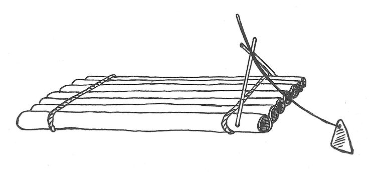 a drawing of a bed with four sheets and two irons on the top one