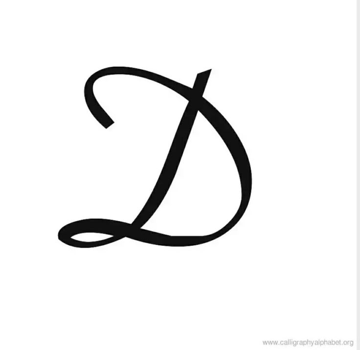 a black and white photo of the letter d