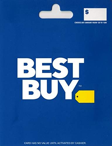 the best buy card has no value attached by casher, and is blue with white lettering