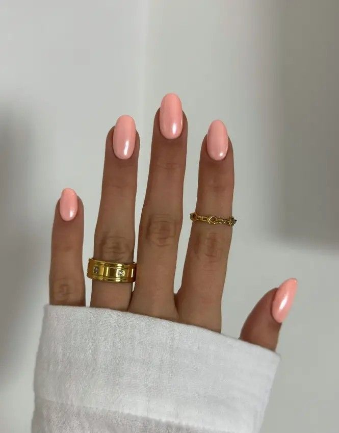 Pink Chrome Nails, Simple Spring Nails, Nagellack Trends, Chrome Nails Designs, Coral Nails, Chrome Nail, Summery Nails, Vacation Nails, Pastel Nails