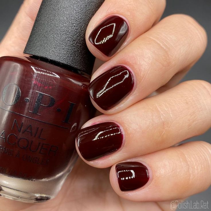 Burgundy Nail Polish, Adorable Nails, Trendy Nail Polish, Karina Style, Opi Gel Nails, Opi Nail Colors, Wine Nails, Shellac Manicure, Nail Goals