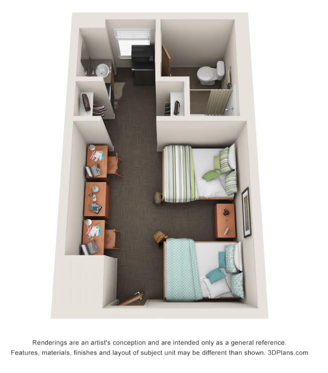 the floor plan for a two bedroom apartment