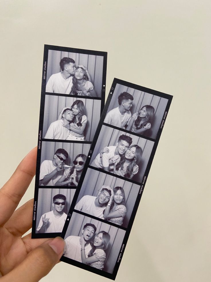 two polaroid photos being held in front of each other