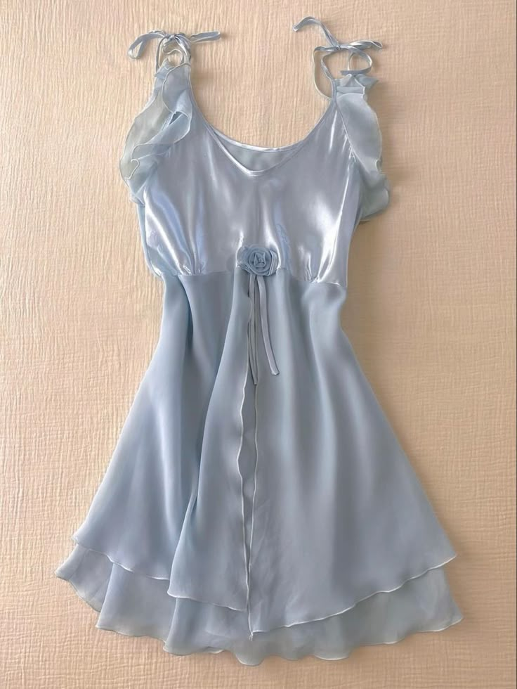 @heiana____ on ig Blue Slip Dress, Dress Homecoming, Dress Aesthetic, Summer Fashion Dresses, Alternative Outfits, Homecoming Dress, Dream Clothes, Looks Vintage, Fashion Summer