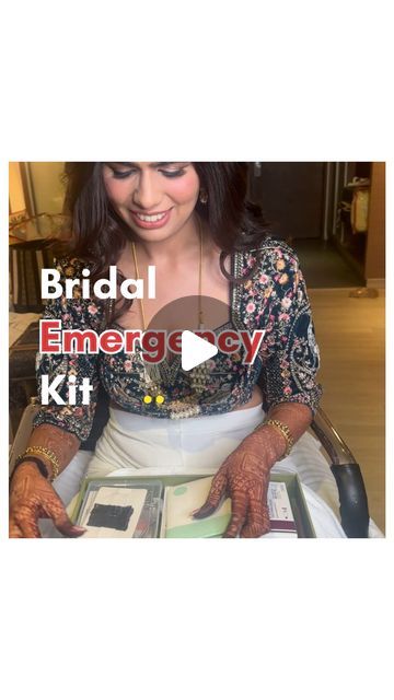 the bridal emergency kit is open and ready to be used