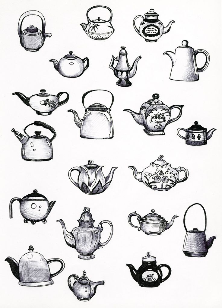 an image of teapots and kettles drawn by hand on the app store's facebook page